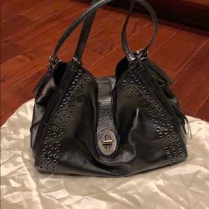 Black hobo coach purse